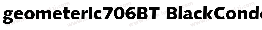 geometeric706BT BlackCondensedB字体转换